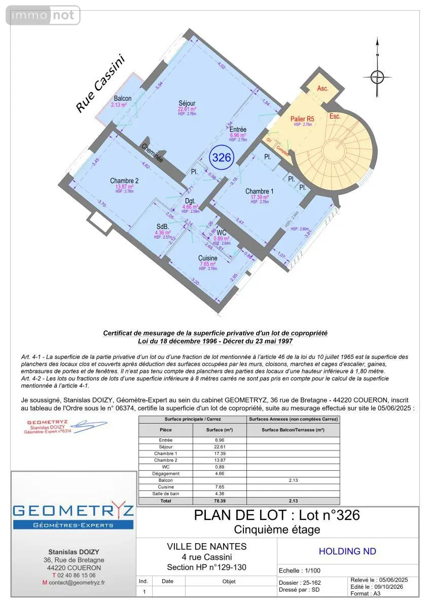 Location appartement Nantes 44000 Loire-Atlantique 44 80 m2 3 pièces 1329 euros 44028-L215 004