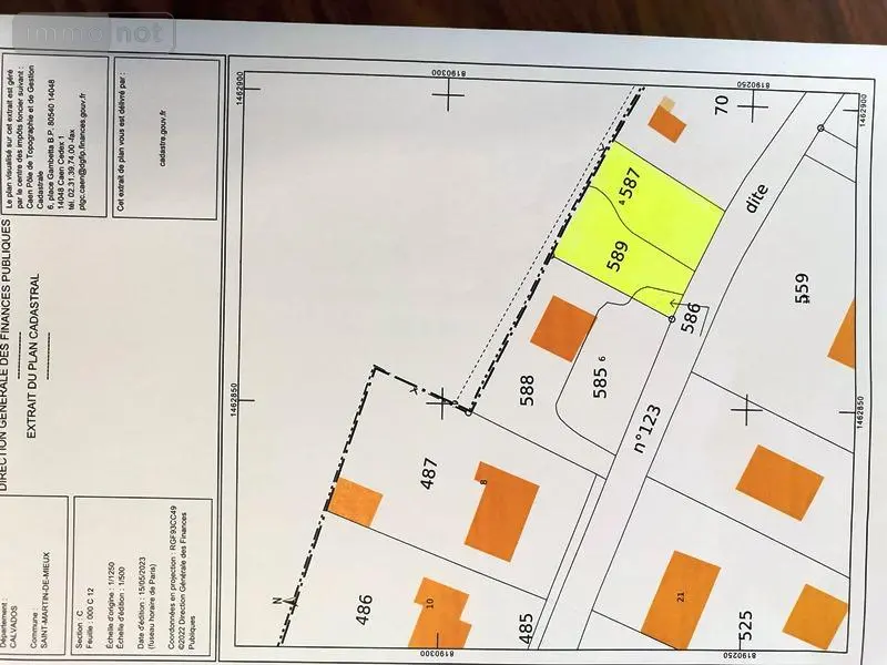 Terrain a batir a vendre Saint-Martin-de-Mieux 14700 Calvados 14 32950 euros 61030-1138 003