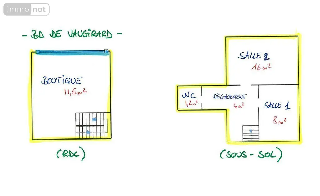 Fonds et murs commerciaux a vendre Paris 15e Arrondissement 75015 Paris 75 41 m2 3 pièces 325000 euros 75022-952 007