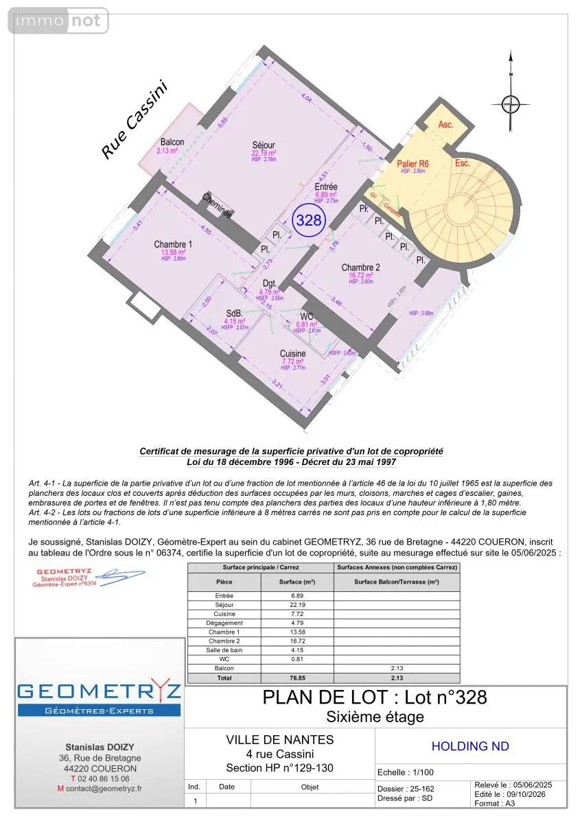Location appartement Nantes 44000 Loire-Atlantique 44 78 m2 3 pièces 1279 euros 44028-L212 004
