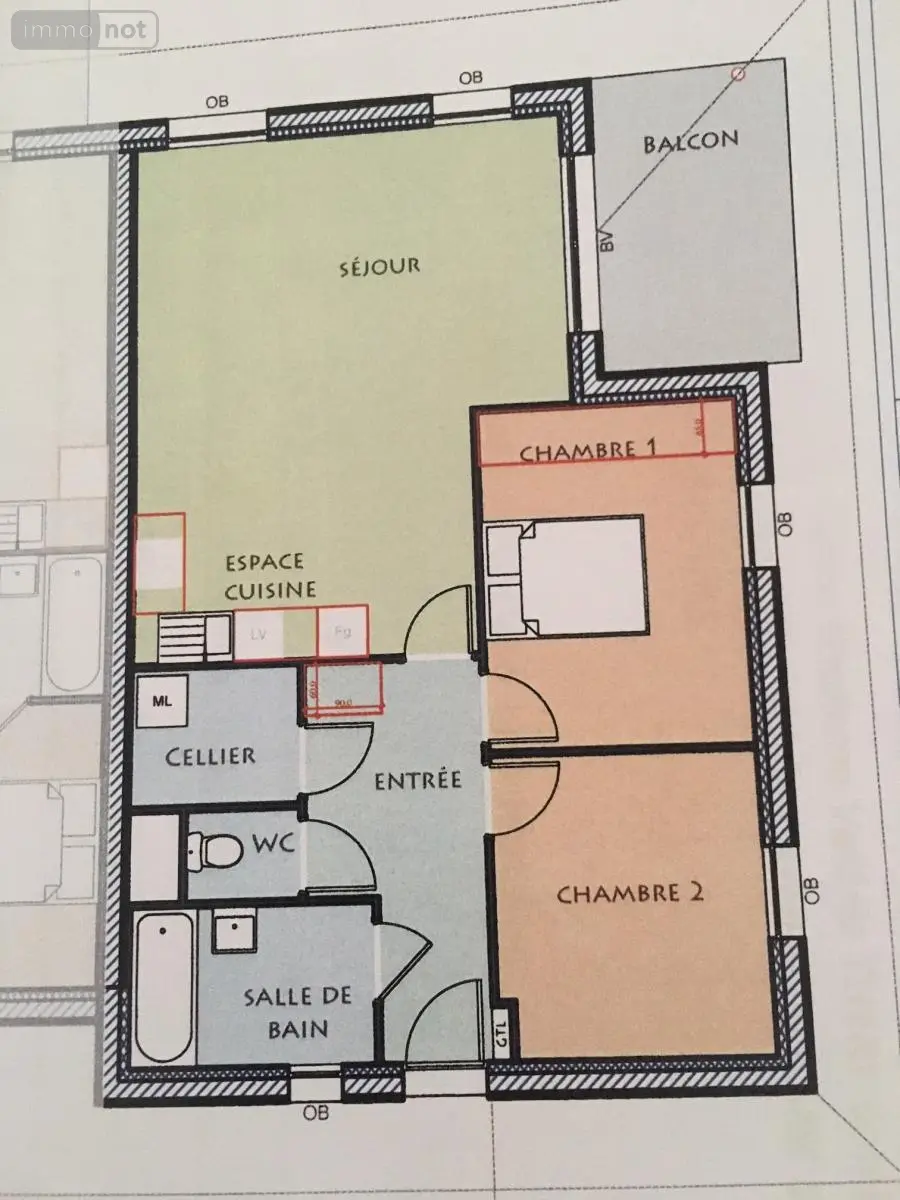 Location appartement Arras 62000 Pas-de-Calais 62 69 m2 845 euros 62133-L503 006
