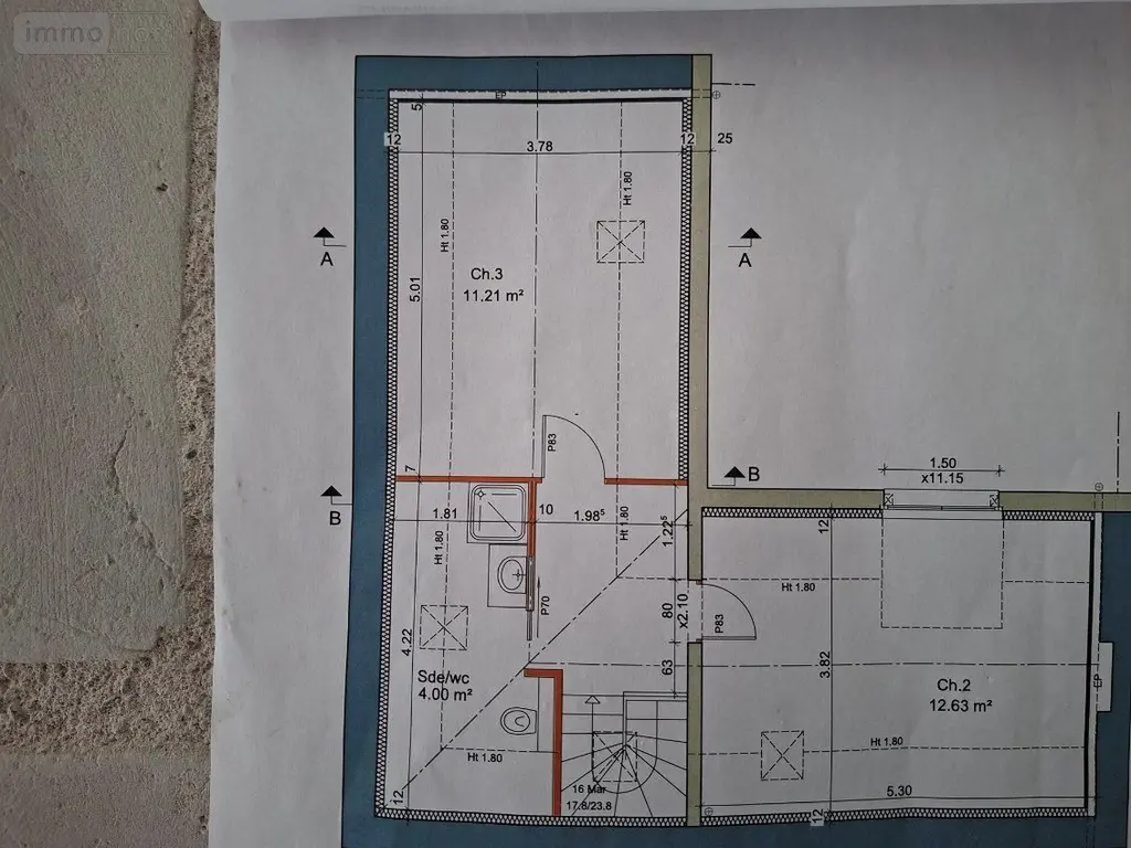 Maison a vendre Angers 49100 Maine-et-Loire 49 87 m2 4 pièces 357290 euros 49002-1224 004