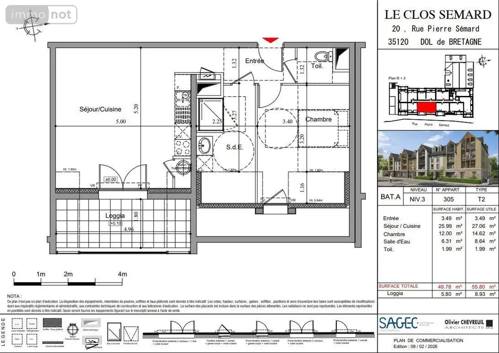 Appartement a vendre Dol-de-Bretagne 35120 Ille-et-Vilaine 35 42 m2 2 pièces 139000 euros 35130-3823 011