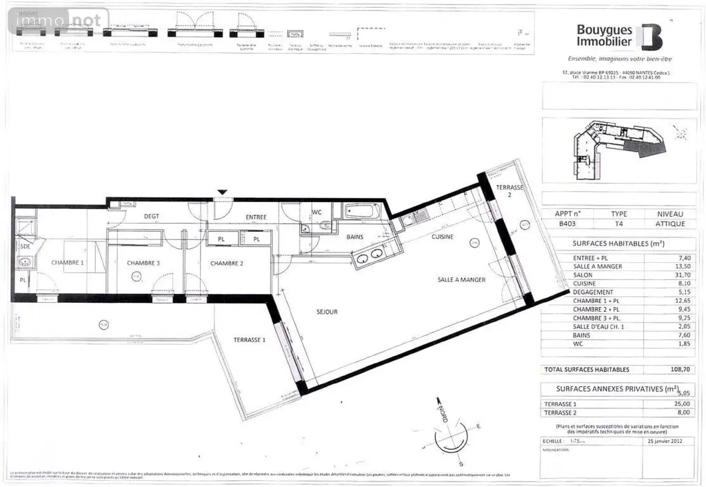 Location appartement Nantes 44100 Loire-Atlantique 44 108 m2 4 pièces 1765 euros 44039-L306 013