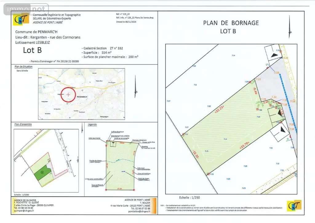 Terrain a batir a vendre Penmarch 29760 Finistère 29 63700 euros 29022-1752 001
