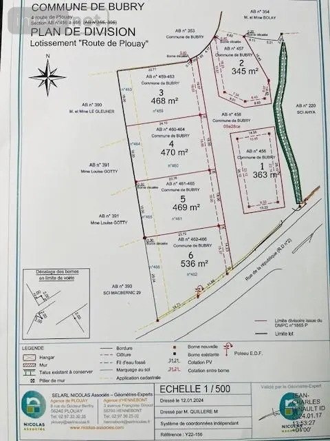 Terrain a batir a vendre Bubry 56310 Morbihan 56 19650 euros 56064-1370 002