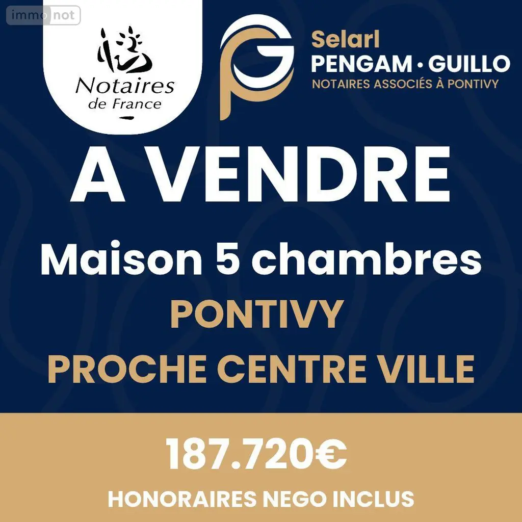 Maison a vendre Pontivy 56300 Morbihan 56 145 m2 7 pièces 187720 euros 56062-1989 002