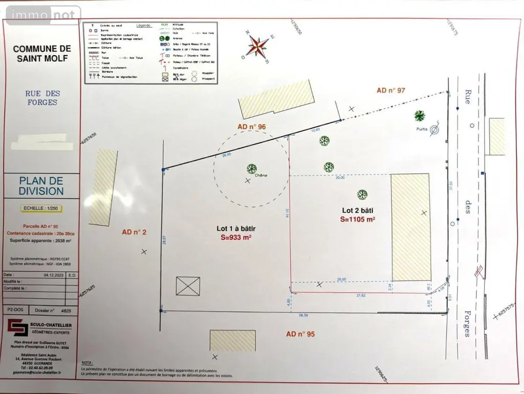 Terrain a batir a vendre Saint-Molf 44350 Loire-Atlantique 44 183750 euros 44128-1039 002