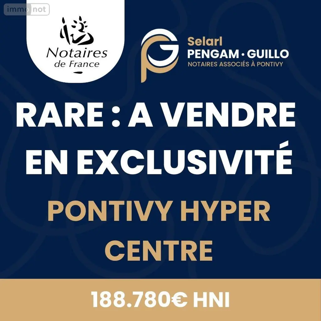 Appartement a vendre Pontivy 56300 Morbihan 56 86 m2 3 pièces 188780 euros 56062-2283 003