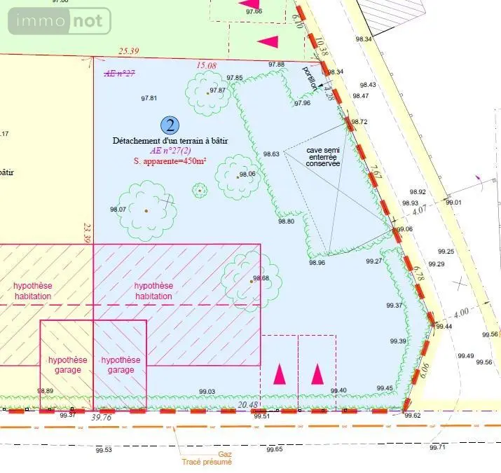Terrain a batir a vendre Notre-Dame-d'Oé 37390 Indre-et-Loire 37 124950 euros 37007-2759 003