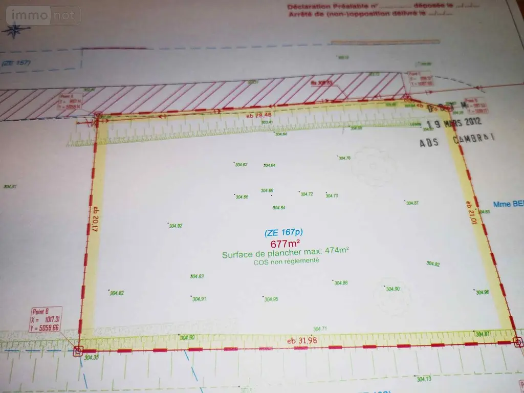 Terrain a batir a vendre Saint-Aubert 59188 Nord 59 43840 euros 59084-1619 002