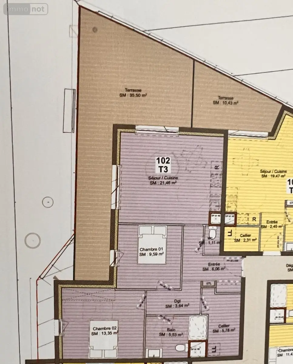 Appartement a vendre Guilers 29820 Finistère 29 64 m2 3 pièces 301400 euros 29031-764 001
