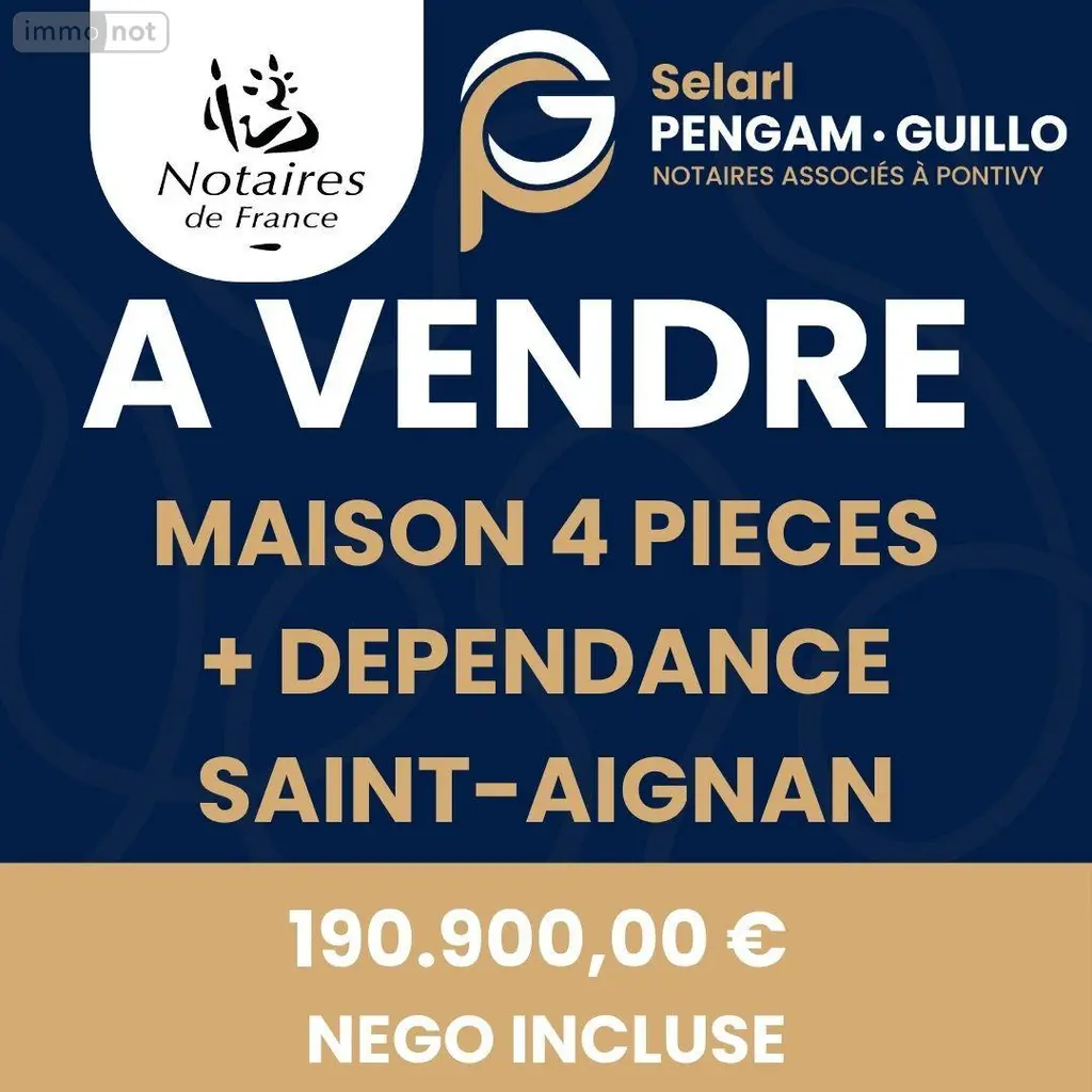Maison a vendre Saint-Aignan 56480 Morbihan 56 83 m2 4 pièces 190900 euros 56062-2195 002