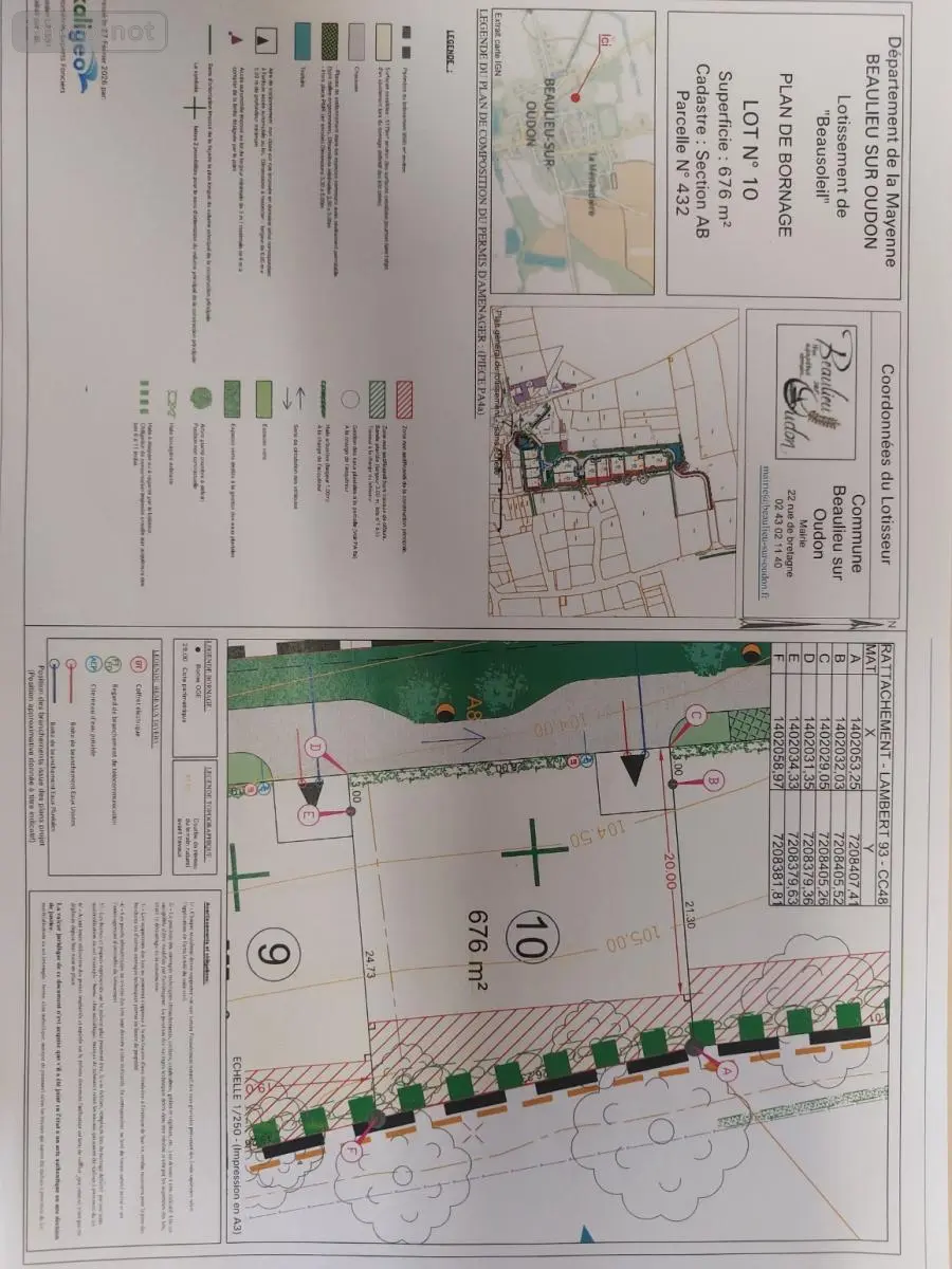 Terrain a batir a vendre Beaulieu-sur-Oudon 53320 Mayenne 53 33801 euros 53032-1109 001