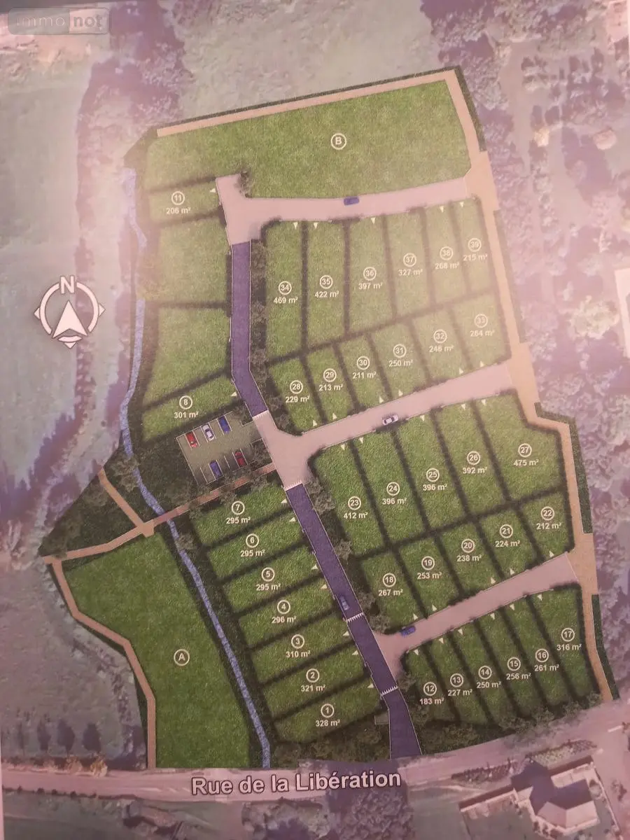 Terrain a batir a vendre Plouay 56240 Morbihan 56 73260 euros 56032-1592 002