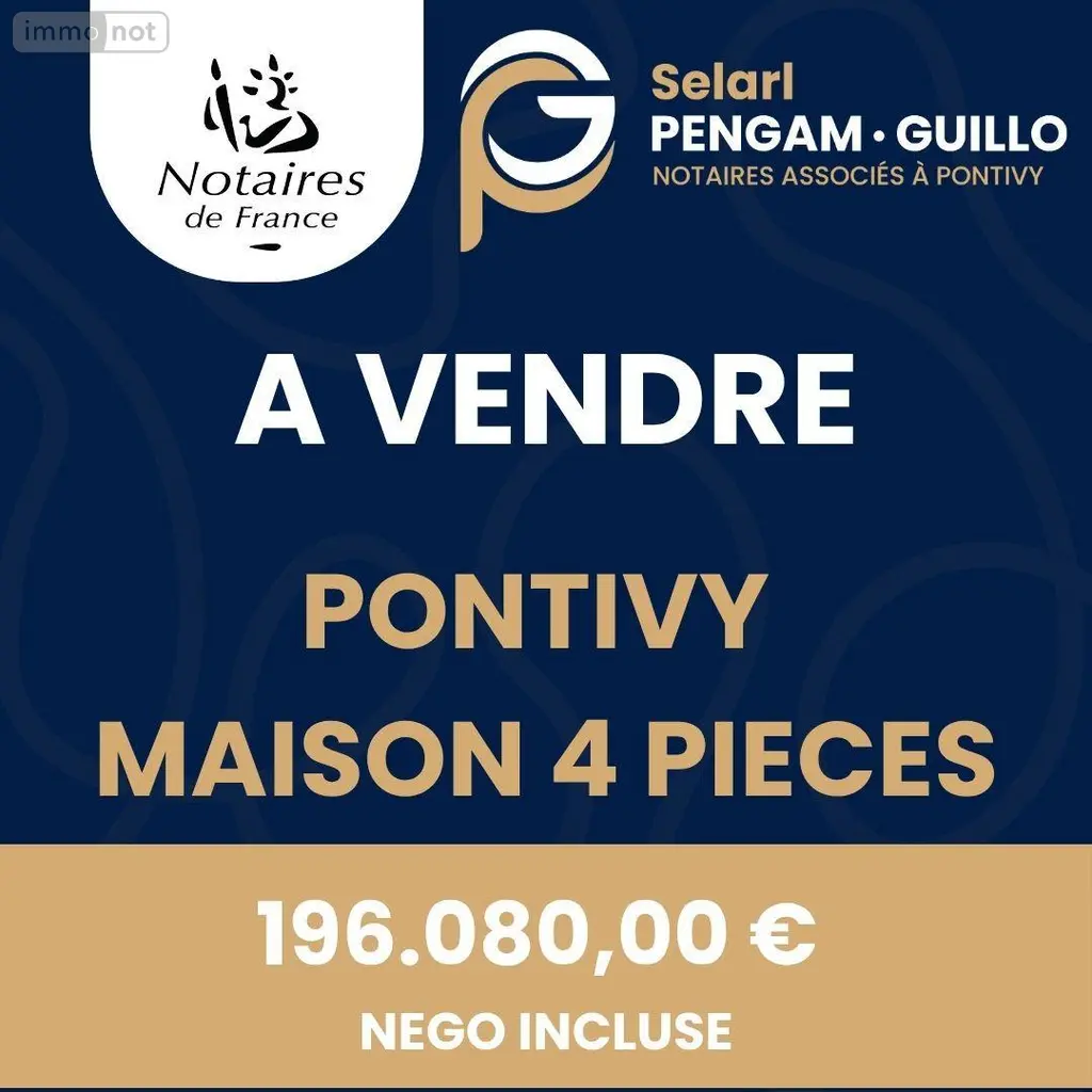 Maison a vendre Pontivy 56300 Morbihan 56 97 m2 4 pièces 196080 euros 56062-2241 002