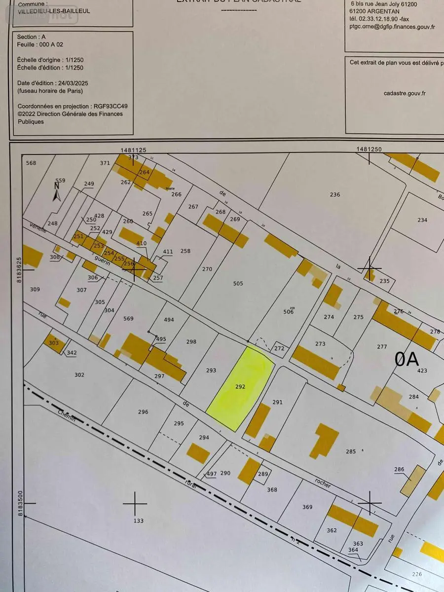 Terrain a batir a vendre Villedieu-lès-Bailleul 61160 Orne 61 17160 euros 61030-1327 002