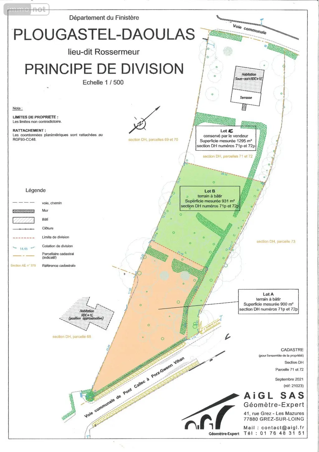 Terrain a batir a vendre Plougastel-Daoulas 29470 Finistère 29 900 m2 112512 euros PLOUG-TERRAIN A 001
