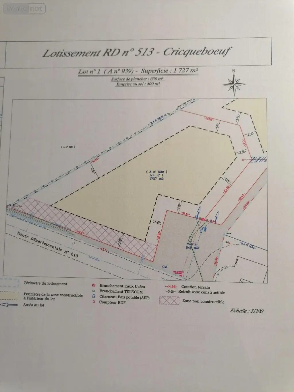 Terrain a batir a vendre Cricquebœuf 14113 Calvados 14 650 m2 199000 euros TB130 001