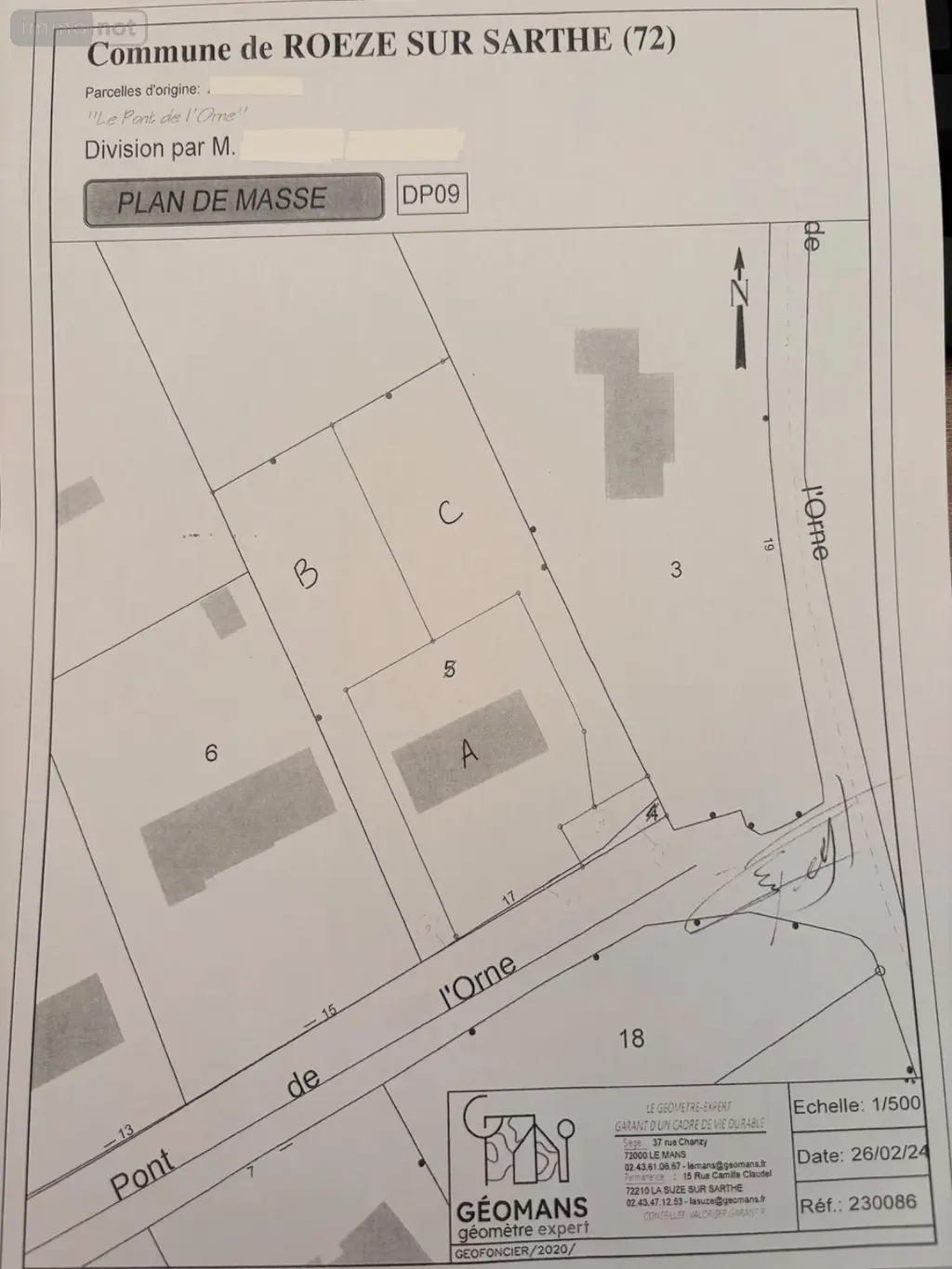 Terrain a batir a vendre Roëzé-sur-Sarthe 72210 Sarthe 72 39500 euros LMY/JU 002