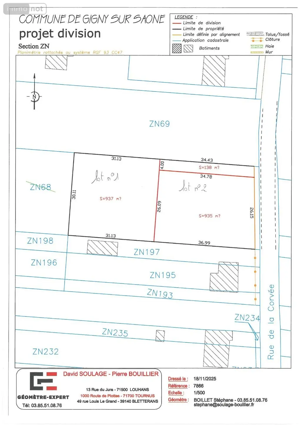 Terrain a batir a vendre Gigny-sur-Saône 71240 Saône-et-Loire 71 36000 euros 2024-16 002