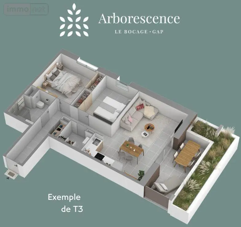 Appartement a vendre Gap 05000 Hautes-Alpes 05 45 m2 2 pièces 183000 euros 003/PN2026 006