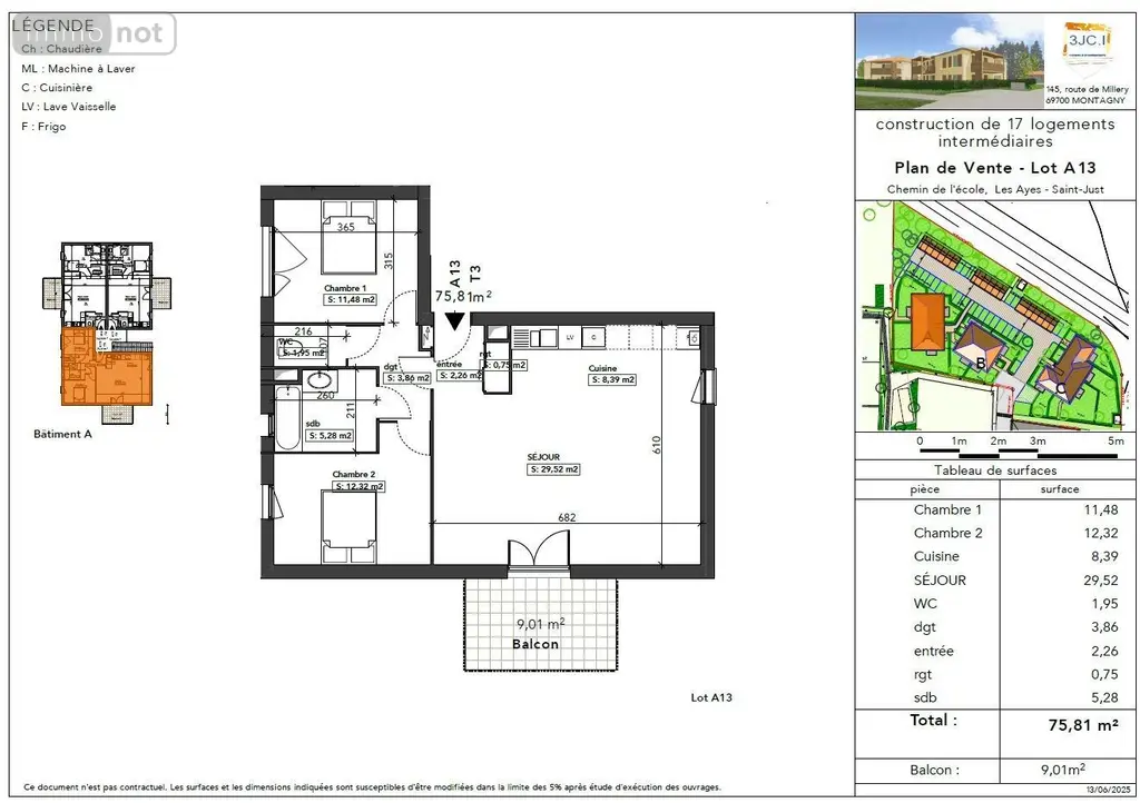 Appartement a vendre Bourg-en-Bresse 01000 Ain 01 65 m2 3 pièces 213500 euros achat_appartement_com_01053_01000 005