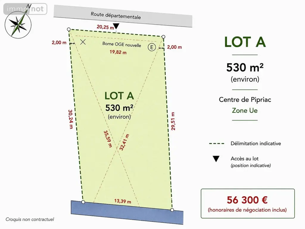Terrain a batir a vendre Pipriac 35550 Ille-et-Vilaine 35 500 m2 53600 euros 1007569-1 002