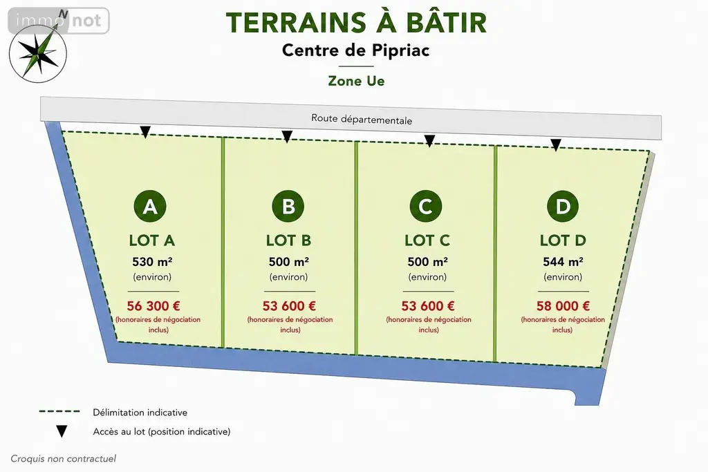 Terrain a batir a vendre Pipriac 35550 Ille-et-Vilaine 35 500 m2 53600 euros 1007569-1 001