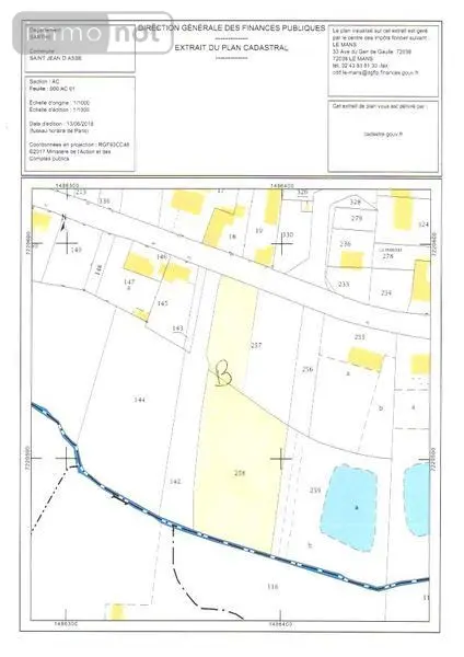 Terrain a batir a vendre Saint-Jean-d'Assé 72380 Sarthe 72 763 m2 50760 euros 079/1533 003