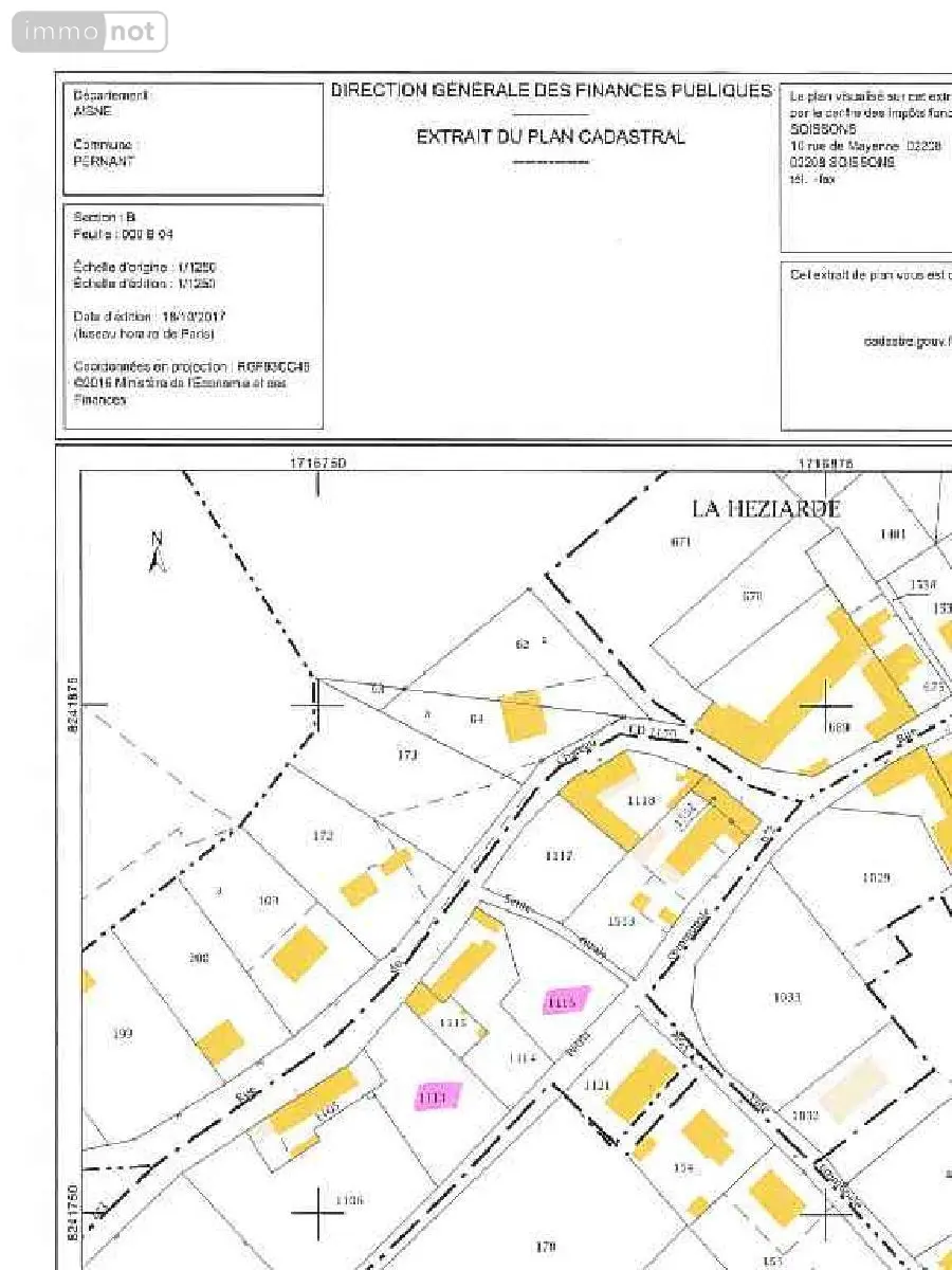 Terrain a batir a vendre Pernant 02200 Aisne 02 635 m2 48150 euros 02072-TB00484 002