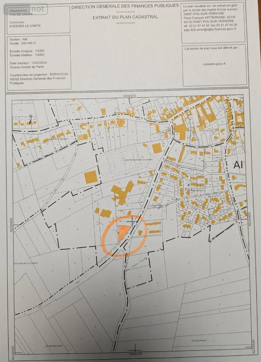 Terrain a batir a vendre Avesnes-le-Comte 62810 Pas-de-Calais 62 53600 euros 62112-TB01011 003