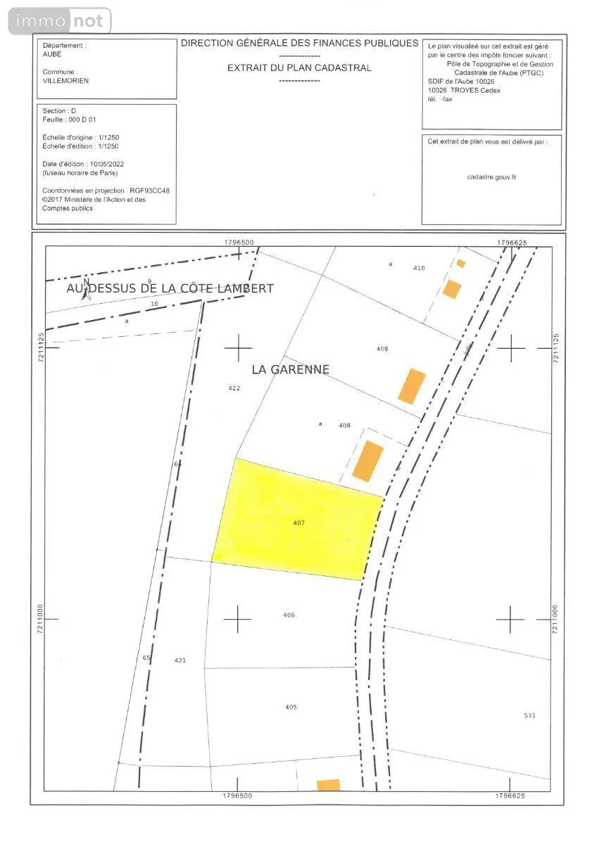 Terrain a batir a vendre Villemorien 10110 Aube 10 15500 euros 10361/5945 003