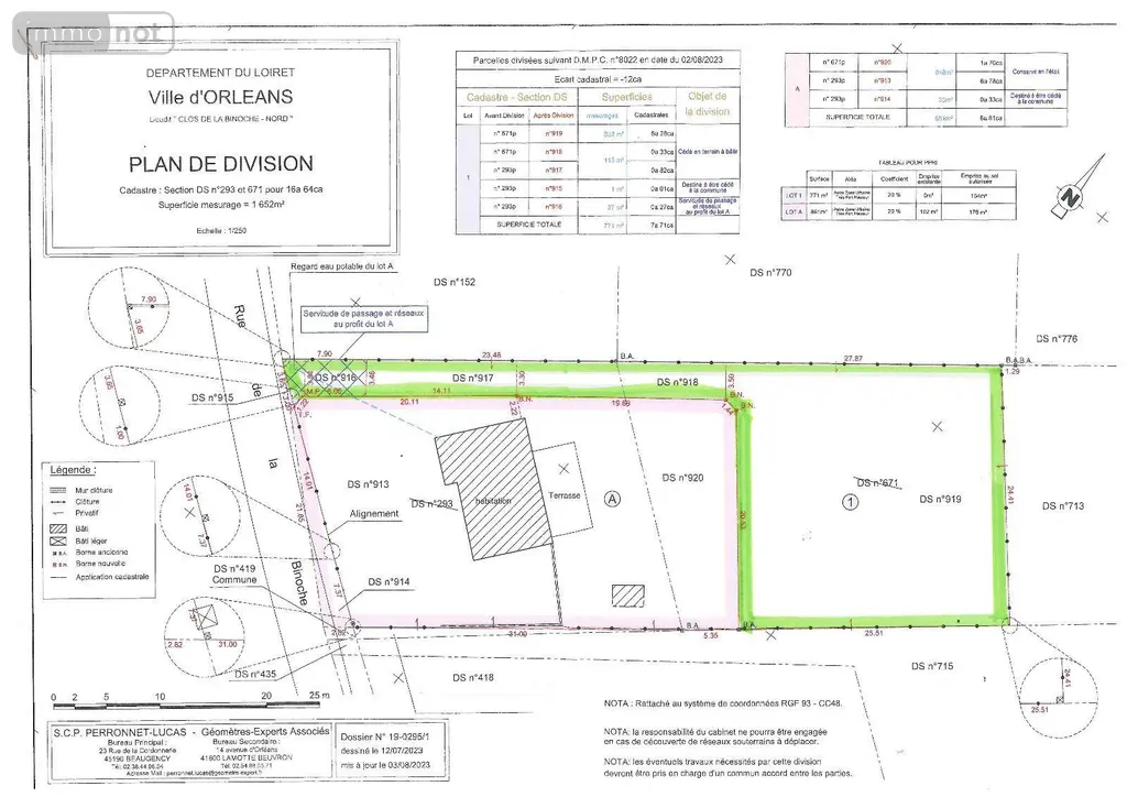 Terrain a batir a vendre Orléans 45100 Loiret 45 162200 euros 12295/205 001
