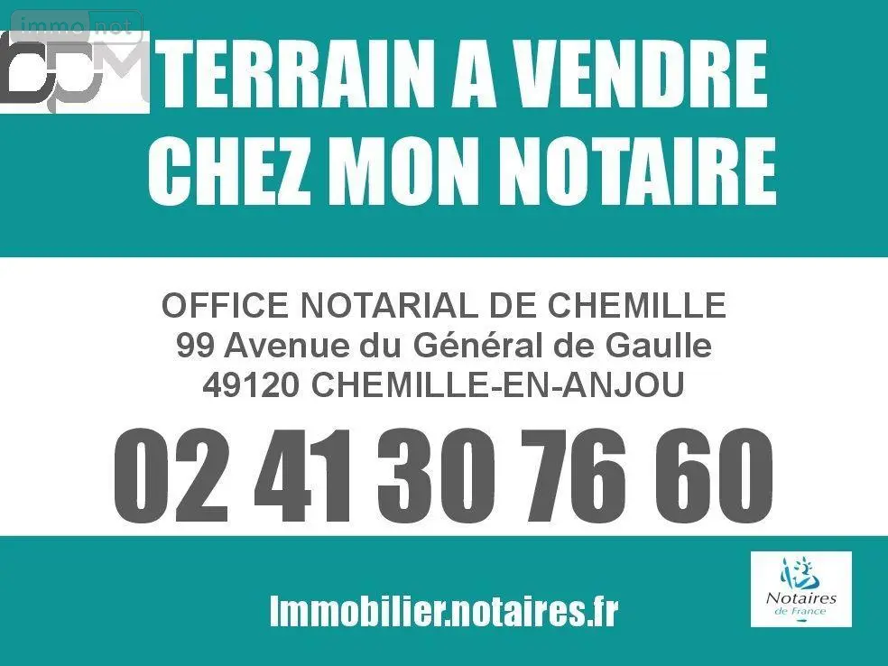 Terrain a batir a vendre Chemillé-en-Anjou 49120 Maine-et-Loire 49 1430 m2 142425 euros 49062/703 005