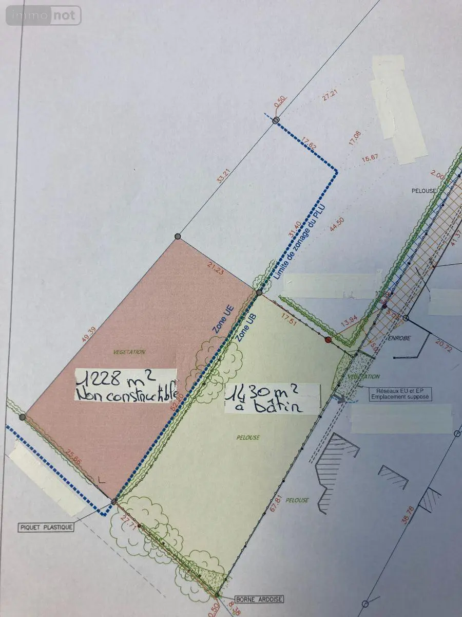 Terrain a batir a vendre Chemillé-en-Anjou 49120 Maine-et-Loire 49 1430 m2 142425 euros 49062/703 003