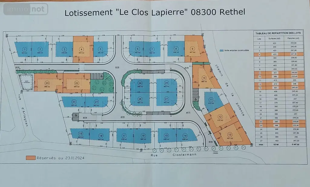 Terrain a batir a vendre Rethel 08300 Ardennes 08 50996 euros 10315/562 002