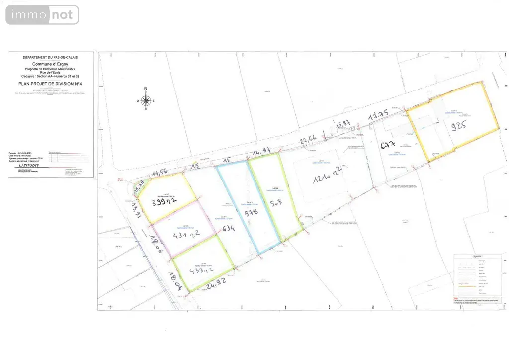 Terrain a batir a vendre Ergny 62650 Pas-de-Calais 62 4870 m2 20000 euros 62086/120 003