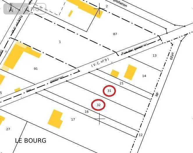 Terrain a batir a vendre Villamblain 45310 Loiret 45 45000 euros RC/747 001
