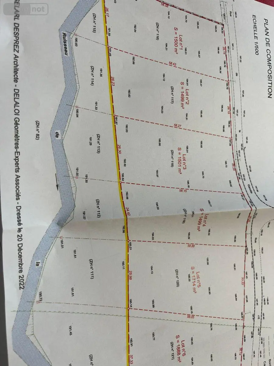Terrain a batir a vendre Jandun 08430 Ardennes 08 1500 m2 42000 euros 10305/1125 001