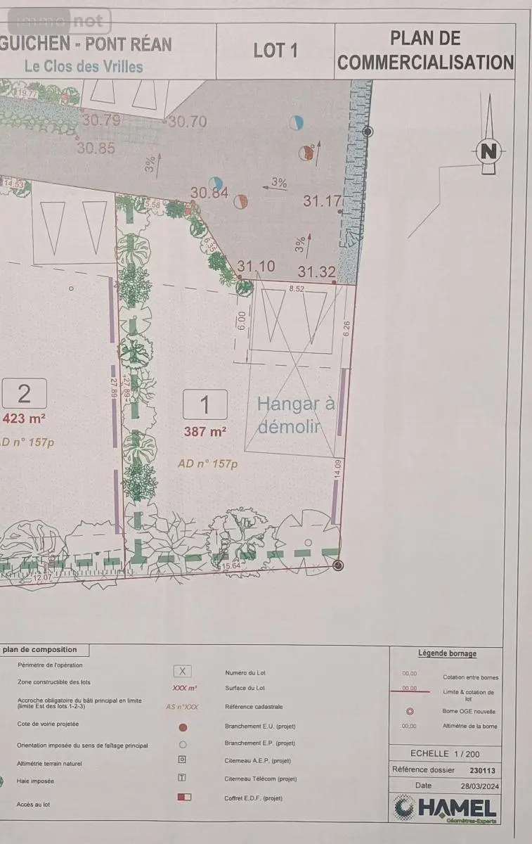 Terrain a batir a vendre Guichen 35580 Ille-et-Vilaine 35 387 m2 101750 euros 35129-5262 003