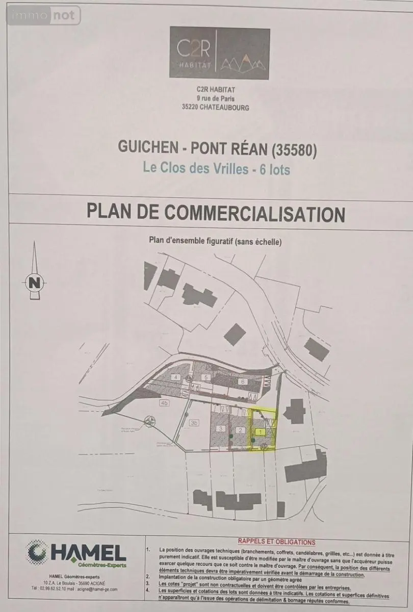 Terrain a batir a vendre Guichen 35580 Ille-et-Vilaine 35 387 m2 101750 euros 35129-5262 004