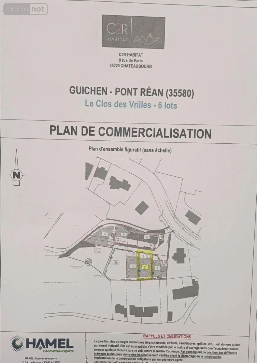 Terrain a batir a vendre Guichen 35580 Ille-et-Vilaine 35 423 m2 110750 euros 35129-5263 005