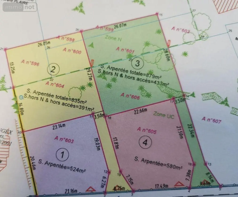 Terrain a batir a vendre Camarsac 33750 Gironde 33 130000 euros 045/2162 002