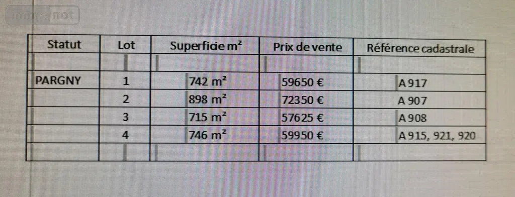 Terrain a batir a vendre Rethel 08300 Ardennes 08 57625 euros 10315/578 004