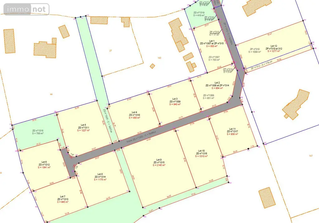 Terrain a batir a vendre La Milesse 72650 Sarthe 72 2145 m2 101500 euros SL-72021-446 002