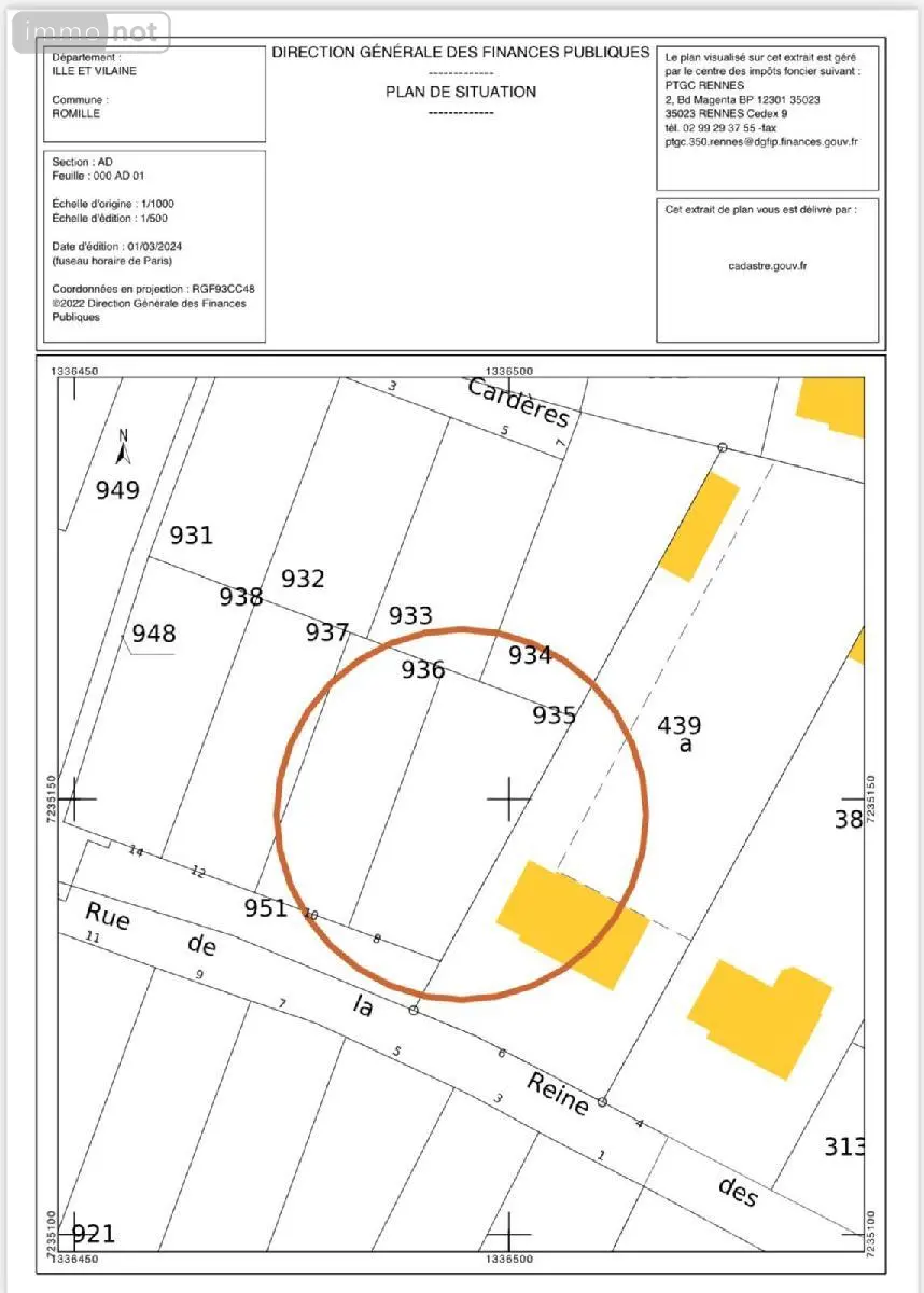 Terrain a batir a vendre Romillé 35850 Ille-et-Vilaine 35 220 m2 91000 euros 2024-1005221 002