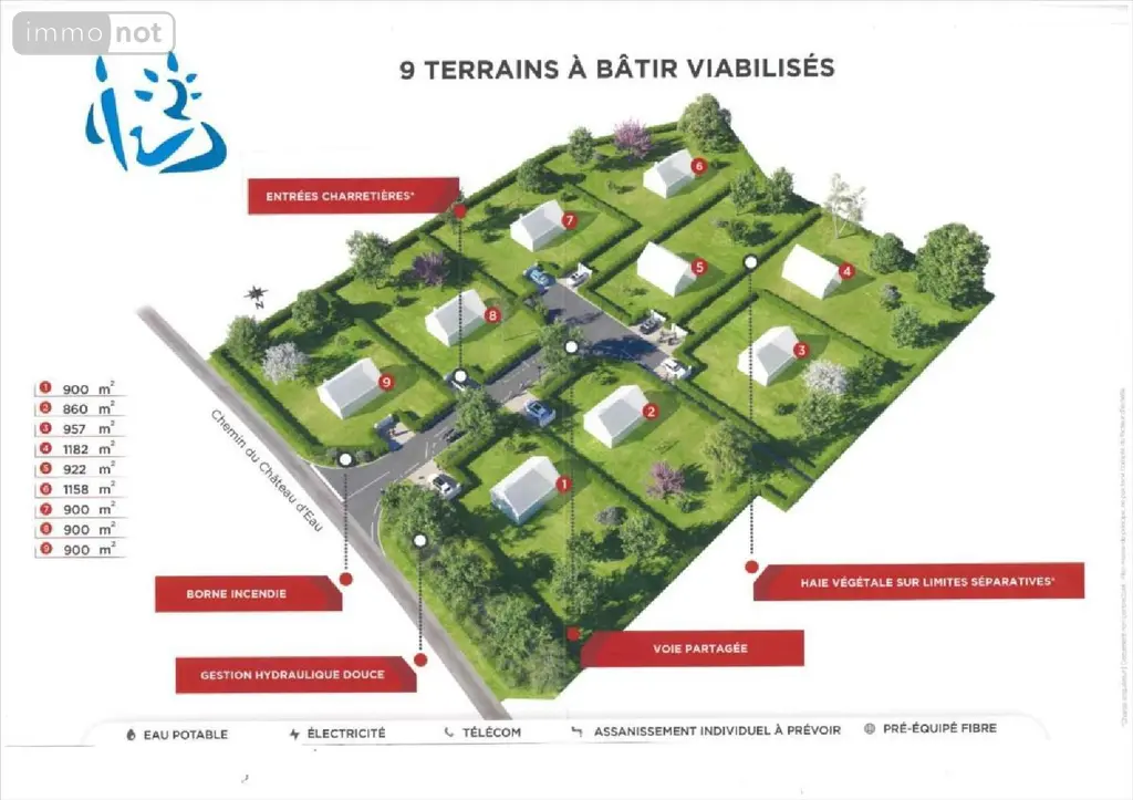Terrain a batir a vendre Appeville-Annebault 27290 Eure 27 50756 euros 27074-1023912 001