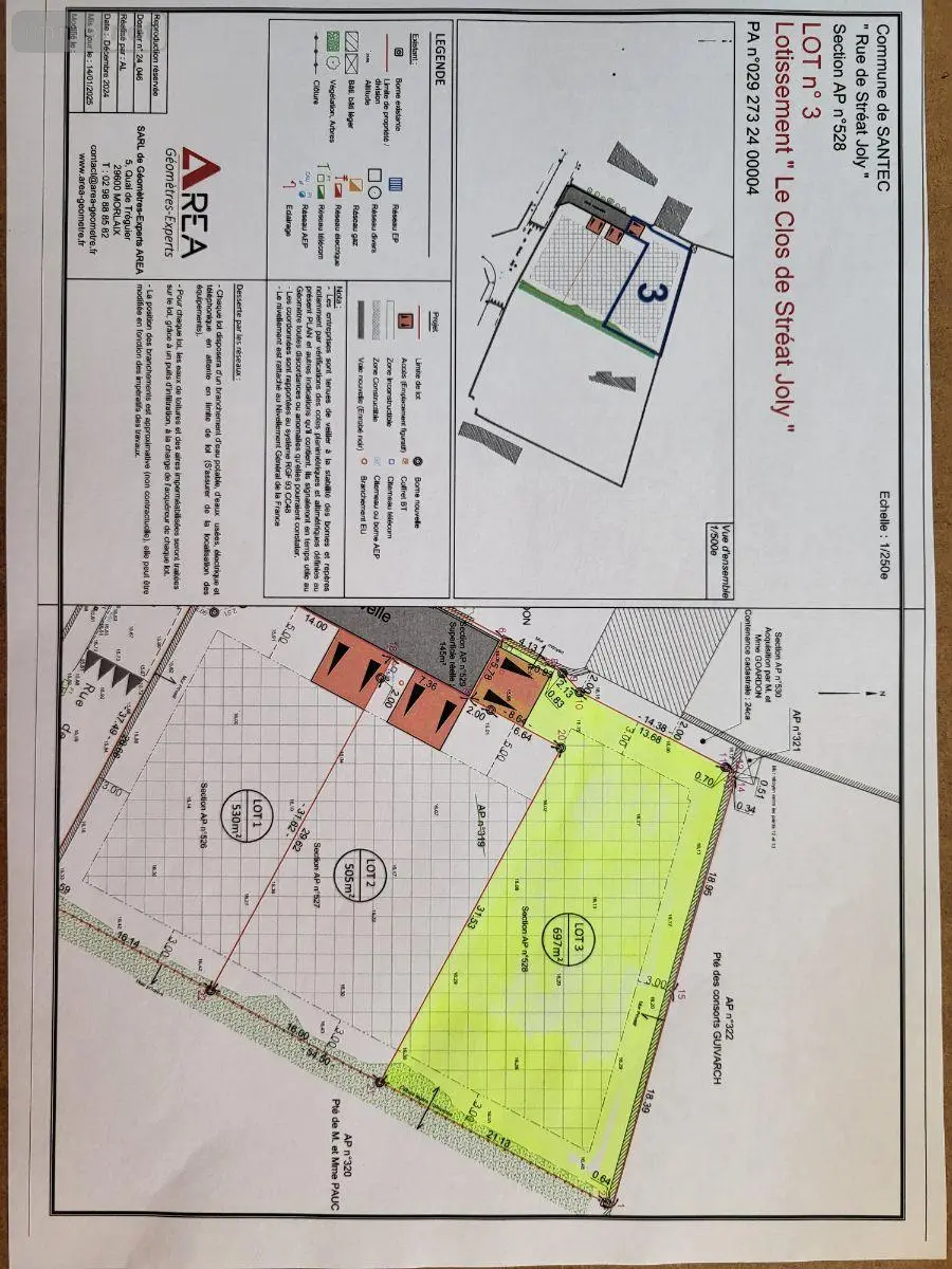 Terrain a batir a vendre Santec 29250 Finistère 29 146140 euros 29105/75 002