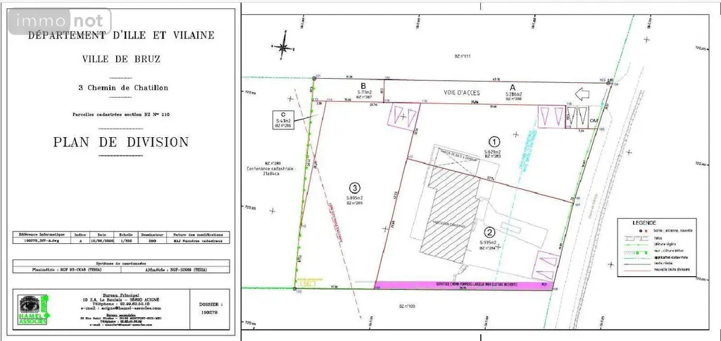 Terrain a batir a vendre Bruz 35170 Ille-et-Vilaine 35 149000 euros 35129-6352 005
